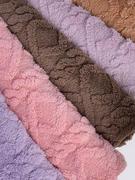 紫色布料珊瑚绒舒棉绒塔夫绒双面羊羔绒加厚纯色睡衣抱枕沙发套服