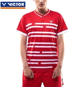 胜利VICTOR羽毛球服丹麦国家队大赛服男女款运动短袖T恤80036