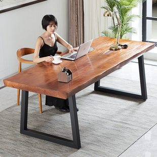 电脑桌书法桌家用书桌椅子，简易实木办公桌桌子，直播用长桌中式成人