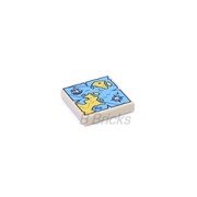 LEGO乐高 米色3068bpb0929 6100077  2x2航海地图光面板 印刷件