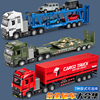 大号合金拖车儿童玩具车，双层汽车平板运输重型大卡车货车模型男孩