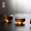 班意日式锤纹玻璃品茗杯和风，简约透明剔透耐热玻璃茶杯喝茶品杯