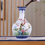 loyo景德镇陶瓷器青花，斗彩花瓶插花器仿真干花新中式家居客厅装饰
