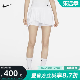 nike耐克网球女短裙高尔夫休闲运动拼接百褶裙带内衬DR6850-100