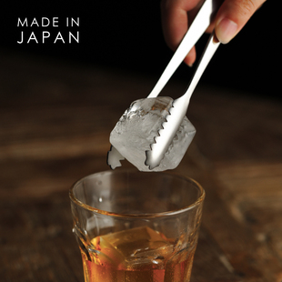 日本进口不锈钢冰块夹取冰夹防滑鳄鱼嘴夹方糖水果夹加厚食物夹子