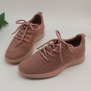 35码36码粉红色时尚休闲鞋圆头运动跑步鞋学生女士平底舒适单鞋子