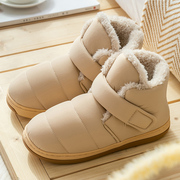 保暖雪地靴女冬天中筒加绒加厚一脚蹬，防滑厚底棉鞋女士冬季雪地鞋