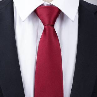 男士领带结婚新郎拉链式免打婚礼红色领结正装衬衫高级感商务领带