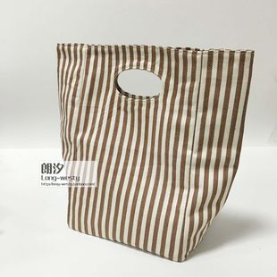 出口日本简约棉麻帆布包环保袋购物袋午餐包便当包收纳包外贸女包