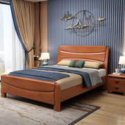 中式实木床12米135米单人床1米小户型童床15米双人床储物床