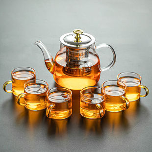 玻璃茶壶泡茶加厚耐热耐高温泡茶神器家用客厅办公会客花茶壶茶杯