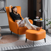 北欧单人沙发现代简约轻奢极简老虎椅设计师休闲椅小户型懒人客厅
