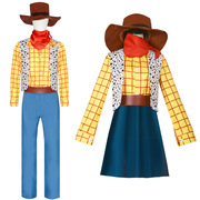 玩具总动员角色扮演cosplay服装胡迪男女款cos服全套万圣节牛仔服