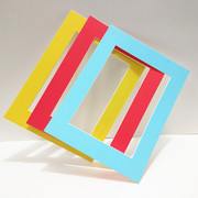 30张儿童画方形圆形简易卡纸8K单框装裱A4纸相框幼儿园美术A3画框
