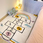 跳房子儿童加厚地毯卧室床边房间，可爱地垫趣味，益智家用爬行毯定制