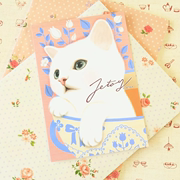 猫咪控JETOY Choo Choo珍宝艺术印刷卡通明信片