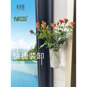 塑料透明壁挂简约水培植物花瓶折叠雨伞收纳筒保温杯圆柱形收纳架