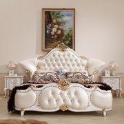 欧式全实木床新古典双人床主卧大床1.8米 雕花美式床婚床家具