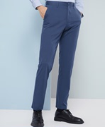 雅戈尔免烫休闲裤，男夏季薄款商务，修身灰蓝抗皱裤子ycdp370328hwy
