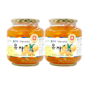 全南蜂蜜柚子茶1kg*2瓶韩国进口柚子酱泡水喝的冲饮水果茶