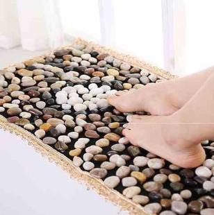 健康暖脚器鹅卵石鹅卵石垫鹅软石垫步道足部，室内防滑石子路按摩毯