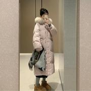 香榭颂中长款羽绒棉服女2024冬新款超好看韩系加厚大毛领棉衣外套