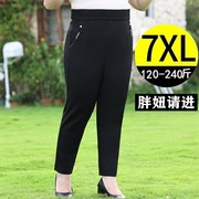 2024春秋加肥加大码女裤胖mm高腰中年，妈妈显瘦西裤休闲裤子200斤