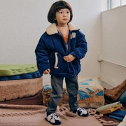 蓝狗城堡童装出口韩国高端品牌男女童条绒棉外套100-145码