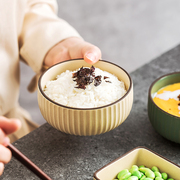 北欧风格吃米饭碗家用高颜值特别好看的日式陶瓷餐具小汤勺小碗菜