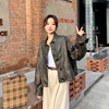 时尚流行个性韩版短款皮衣，夹克2024春季女装，宽松休闲气质外套