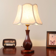 现代中式实木台灯卧室床头创意客厅书房灯美式复古简约温馨可调光