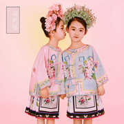 女童春夏装中大童中国风超仙古装儿童刺绣格格服小女孩马面裙套装