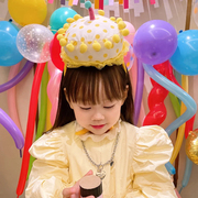 ins韩国博主同款范生日蛋糕帽子可爱卡通生日帽创意派对装饰布置