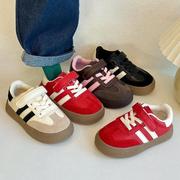 韩版儿童德训鞋春秋，男女童休闲板鞋，学生运动单鞋宝宝亲子鞋潮