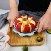 北欧风塑料花形八瓣苹果切片器手压苹果切水果切