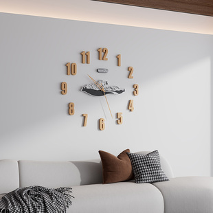 免打孔夜光钟表挂钟客厅，家用简约20233d静音，时钟创意装饰挂表