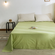 欧莉斯单件床单纯棉1.8m纯色，简约水洗棉1.2m学生宿舍全棉单件床笠