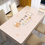 pvc餐桌垫软玻璃桌布防水防水防油免洗家用防烫长方形桌面保护垫
