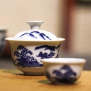 整套功夫茶具景德镇家用中式青花瓷复古陶瓷茶杯，茶壶茶盘套装