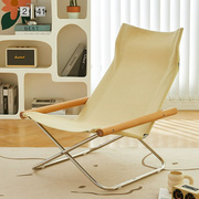 日式帆布阳台折叠躺椅家用懒人椅子户外舒适简约现代单人休闲椅子