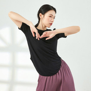 夏舞蹈服装练功服女长袖上衣现代舞演出服艺考集训形体显瘦广场舞