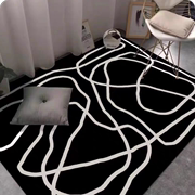 潮牌卧室地毯轻奢高级床边毯现代北欧风全铺沙发茶几垫大面积地垫