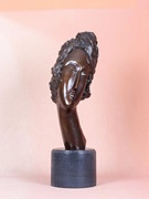 定制名作青铜雕塑莫迪里阿尼珍妮头像女人半身像欧式家居办公室摆