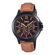 casio手表男士，卡西欧商务时尚皮带钢带腕表，mtp-v300bl-5a海外直邮