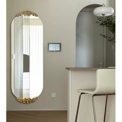 全身镜现代入户家用穿衣镜壁挂墙面装饰镜法式简约化妆镜浴室挂镜