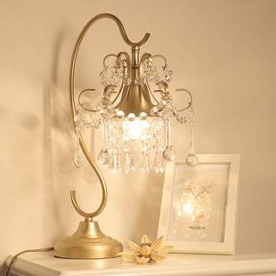 欧式法式奢华水晶台灯客厅卧室书房床头灯现代简约创意美式台灯