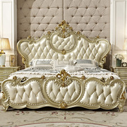 全实木奢华欧式床大床双人床2米2.2米主卧加宽婚床别墅家具公主床