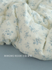 小米馍馍丨青花瓷器色，纯棉双层纱布床单被套，床笠枕套单件古风春季