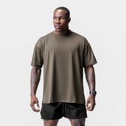 美式潮牌夏季男士运动短袖，宽松休闲纯色圆领，t恤健身篮球训练衣服