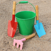 儿童沙滩玩具铲子玩具铁铲铁桶套装宝宝赶海边玩沙子挖沙子土工具